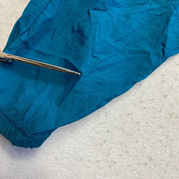 Vintage Reebok Track Jacket Mens M Green Full Zip Big Logo Windbreaker 90s - Picture 11 of 16